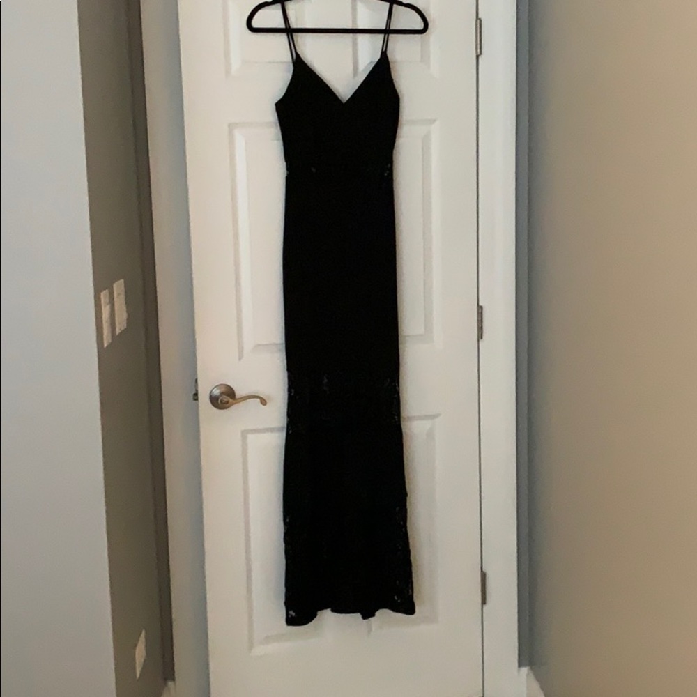 Full length black dress